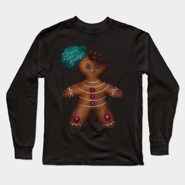 Angry gingerbread man Long Sleeve T-Shirt by K.i.D.